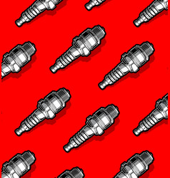 Spark Plug Pattern On A Yellow Background