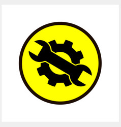 Stencil Screwdriver Gears Icon Tools Clipart