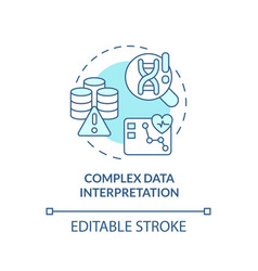 Complex Data Interpretation Turquoise Concept Icon