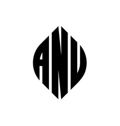 Anu Circle Letter Logo Design With Circle