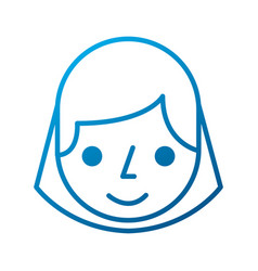 Cartoon Woman Face Smile Employee