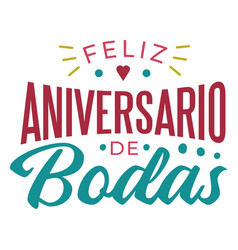 Feliz Aniversario De Bodas Lettering