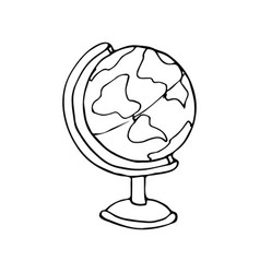 Hand Drawn Globe Doodle