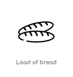 Outline Load Bread Icon Isolated Black Simple