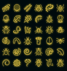 Parasite Icons Set Neon