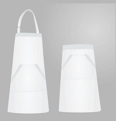 White Apron Front And Back View