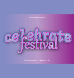 Celebrate Festival Editable Text Effect 3d Emboss