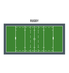 Sport Rugby Court Top View Green Grass Playground