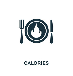 Calories Icon Monochrome Simple Detox Diet Icon