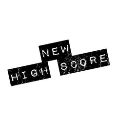 New High Score Rubber Stamp