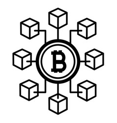 Blockchain Icon Cryptocurrency Concept Abstract