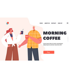 Morning Coffee Landing Page Template Break Lunch