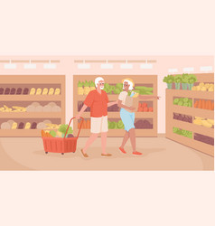 Senior Shopping Hours Flat Color