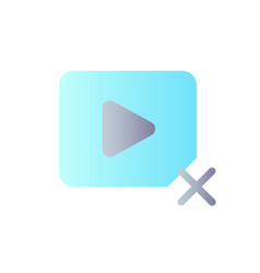 Delete Video Flat Gradient Color Ui Icon