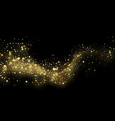 Gold Glitter Texture On A Black Background