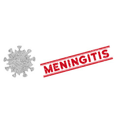 Mers Virus Line Mosaic And Grunge Meningitis Seal