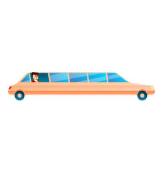 Millionaire Limousine Icon Cartoon Style