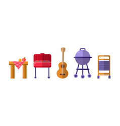 Picnic Object And Outdoor Weekend Flat Icon