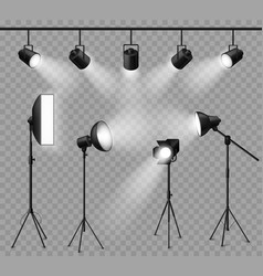 Realistic Spotlight Illuminated Photo Studio