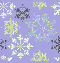 Snow Flakes Geometry Seamless Pattern