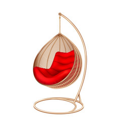 Wicker Swing Chair Composition