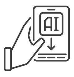 Hand And Phone With Ai Artificial Intelligence