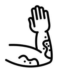 Hand Frostbite Icon Outline Style