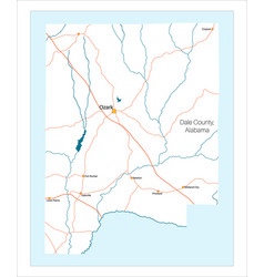 Large Map Of Dale County In Alabama
