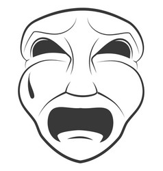 Tragedy Symbol Crying Face Mask Drama Theater