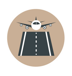 Airport Plane Runway Front View Travel Transport