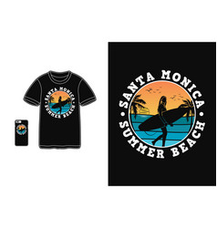 Santa Monica Summer Beach T Shirt Design