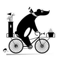 Bear On The Bicycle Goes To Play Golf