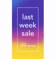 Vertical Banner Last Week 30 Percent Off