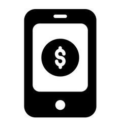 Mobile Payment Glyph Icon Shopping And Discount