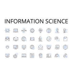 Information Science Line Icons Collection