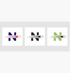 Letter N Medicine Logo Medical Logotype Concept