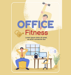 Fitness At Work Poster Flat Template