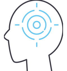 Focus Mind Line Icon Outline Symbol