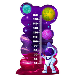 Galaxy Planets And Astronaut Kids Height Chart