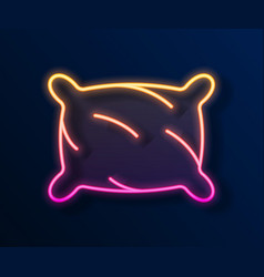 Glowing Neon Line Rectangular Pillow Icon