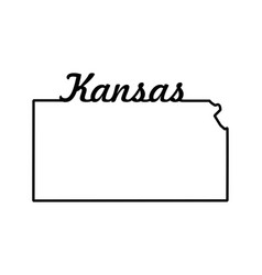 Us State Map Kansas Outline Symbol