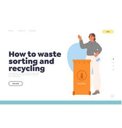 Waste Sorting Recycling Concept Of Landing Page