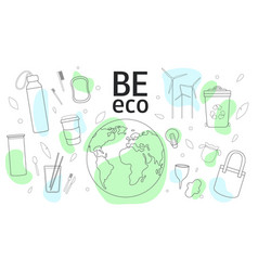 Zero Waste Doodle Icons Collection