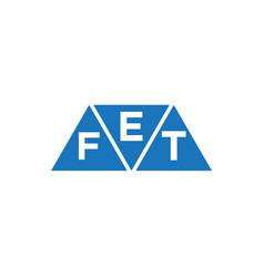 Eft Triangle Shape Logo Design On White