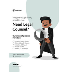 Flyer Design Of Need Legal Counsel Template