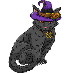 Halloween With A Hat Cartoon Colored Clipart