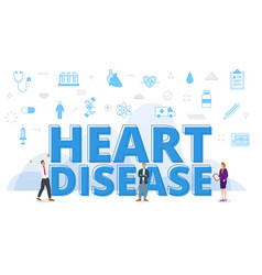 Heart Disease Concept With Big Words And People