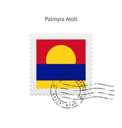 Palmyra Atoll Flag Postage Stamp