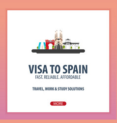 Visa To Spain Document For Travel Flat