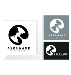 Ax Logo Design War Tool And Woodcutter